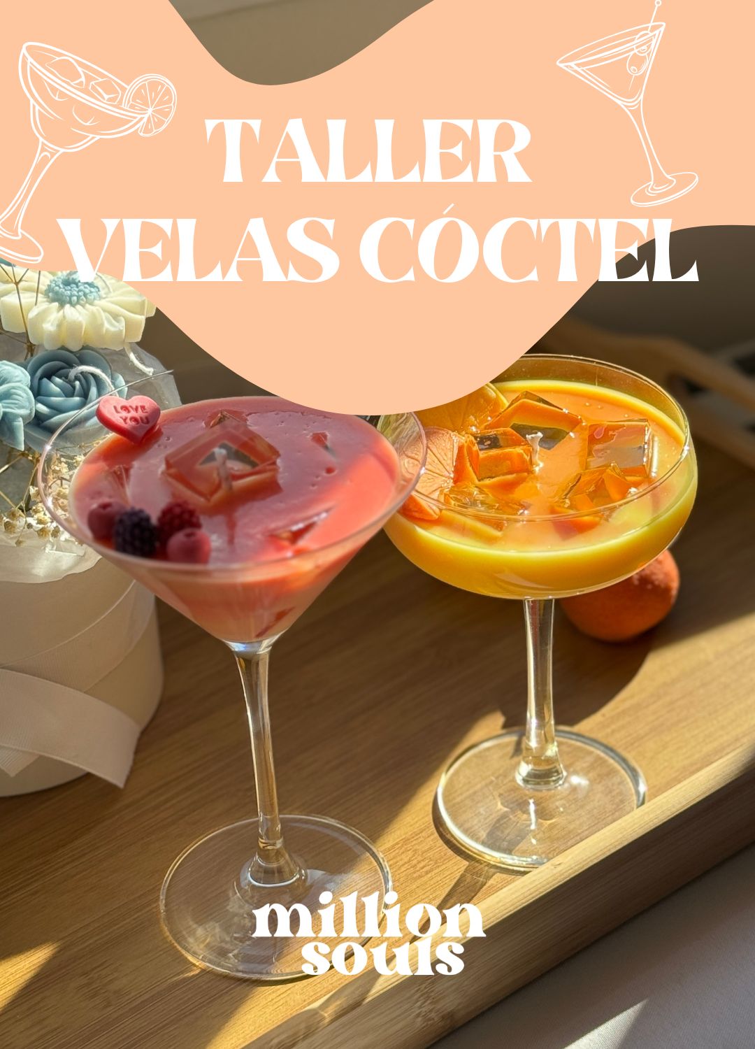 Taller de velas en forma de cocktail 