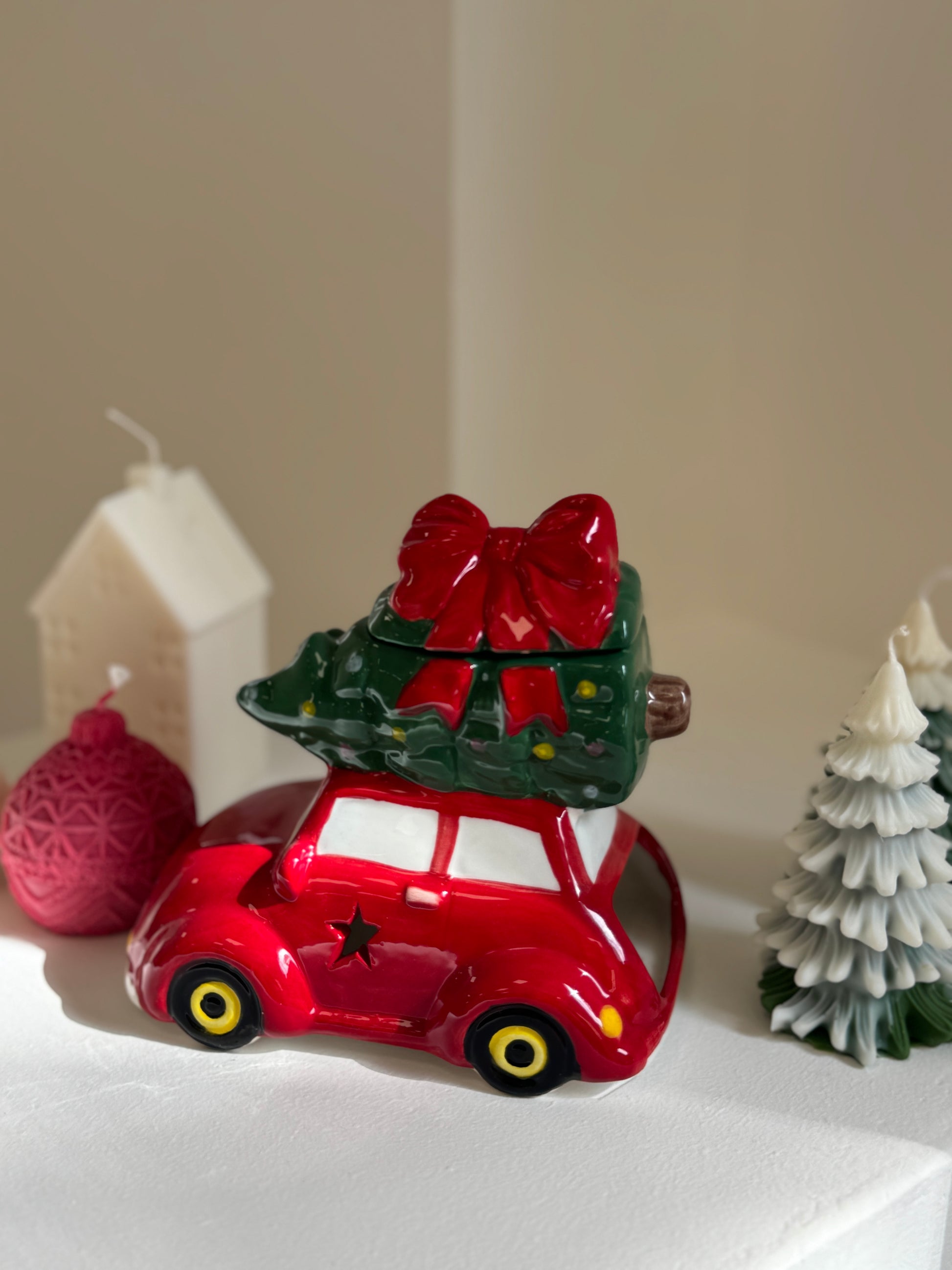 Quemador coche navideño