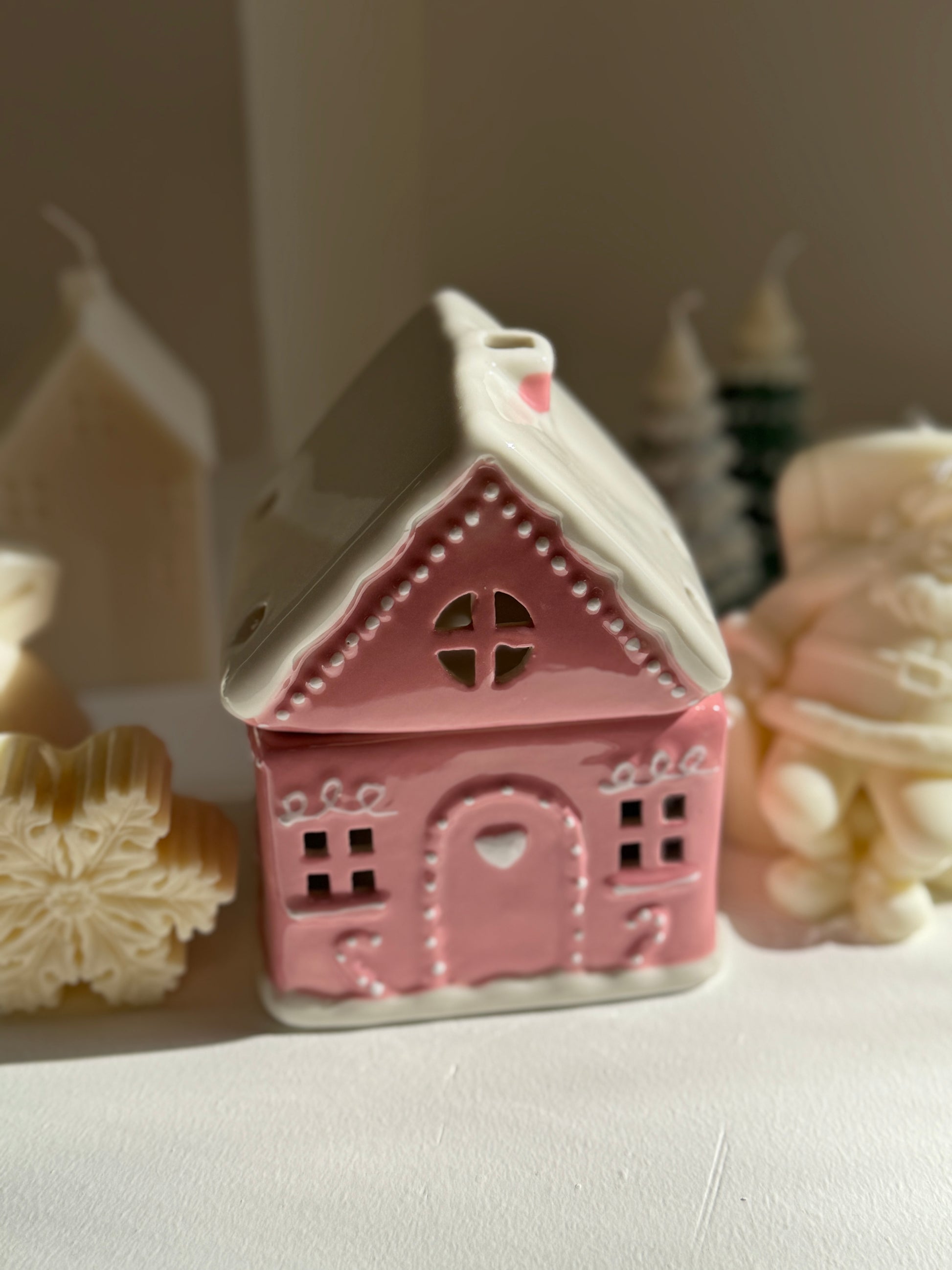 Quemador casa rosa de jengibre