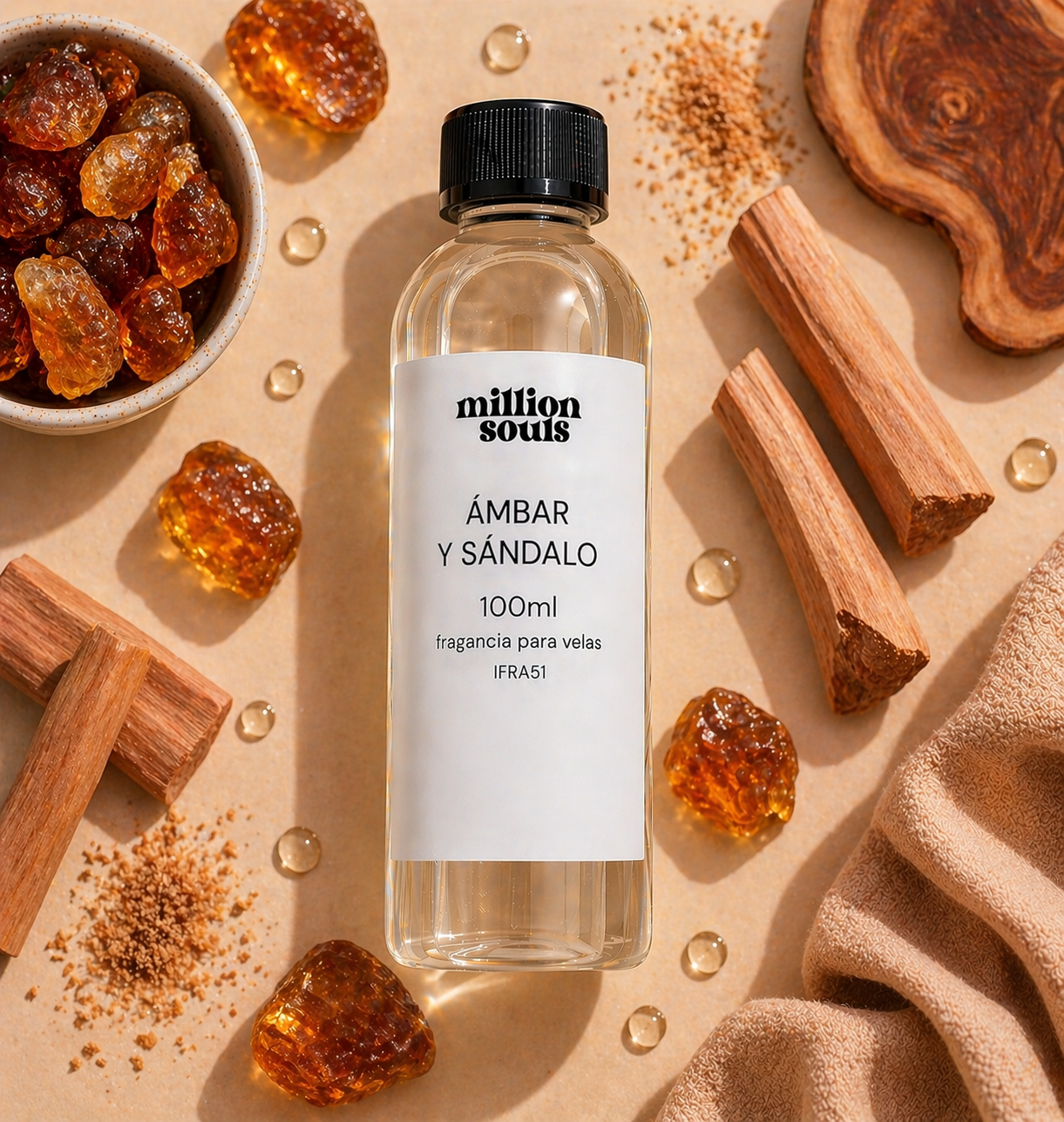 Fragancia de ámbar y Sándalo