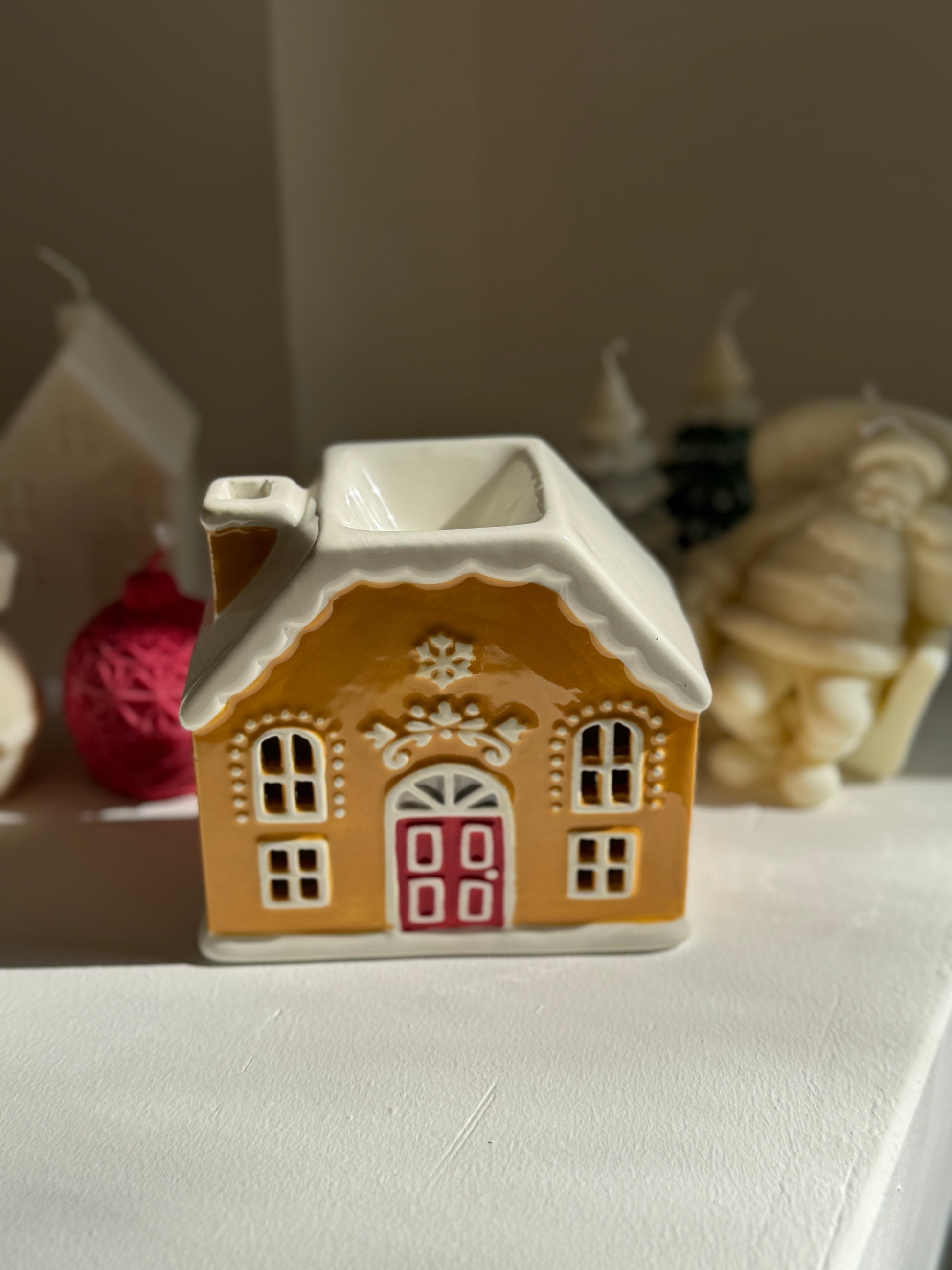 Quemador casa de jengibre mostaza