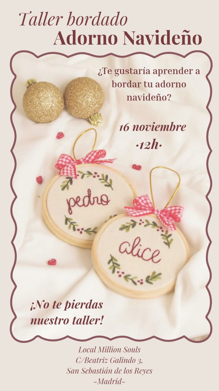 TALLER BORDADO NAVIDEÑO