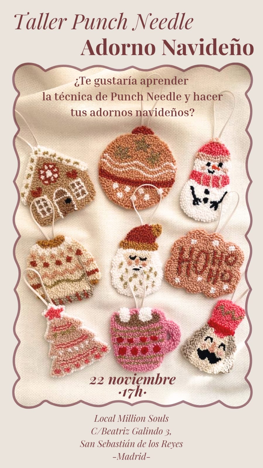 TALER PUNCH NEEDLE NAVIDEÑO